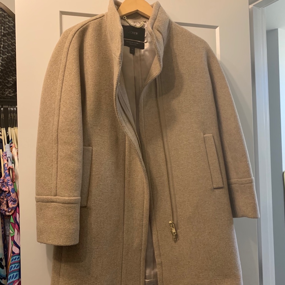 J Crew Stadium cloth zippered high neck jacket